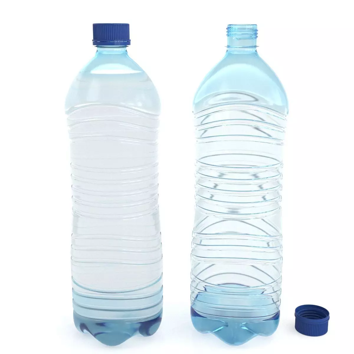 Plastic Water Bottle v6 3d model 3D model_0