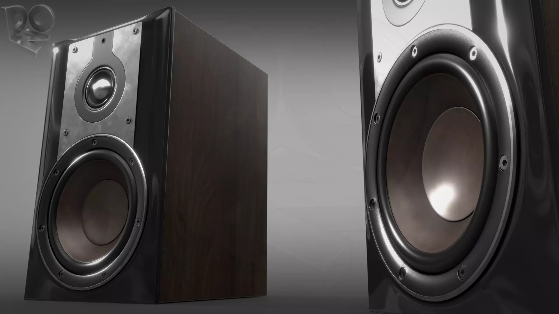 Hi-Fi Speakers 3D model_0