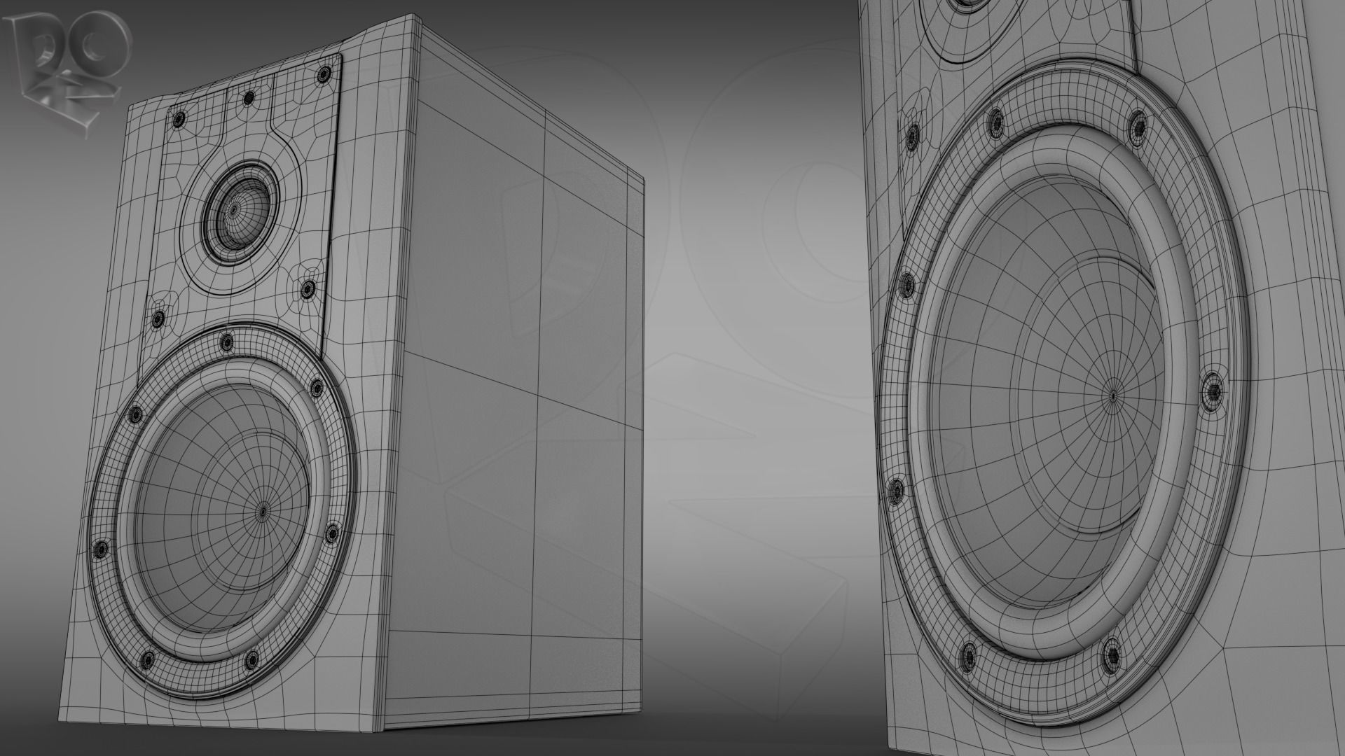 Hi-Fi Speakers 3D model_1