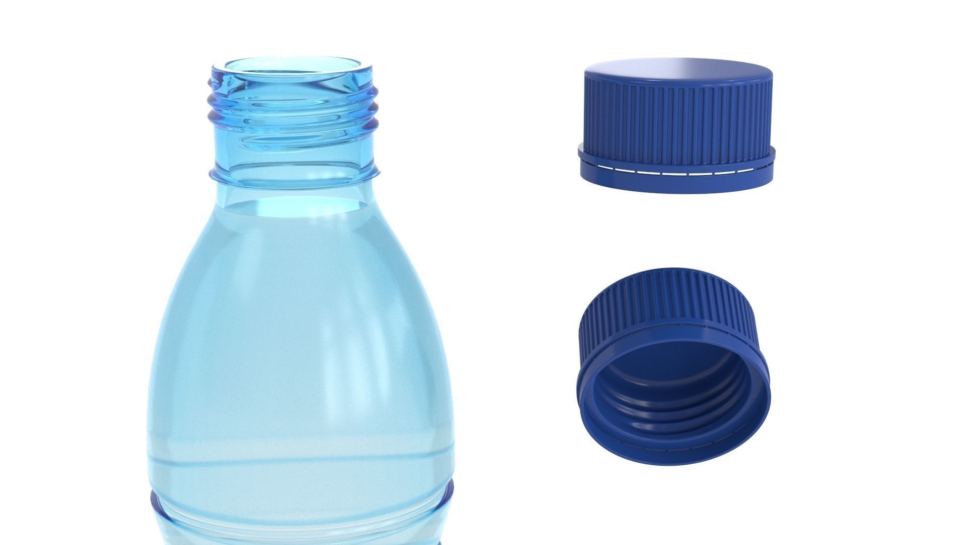 Plastic Water Bottle v7 3d model 3D model_6