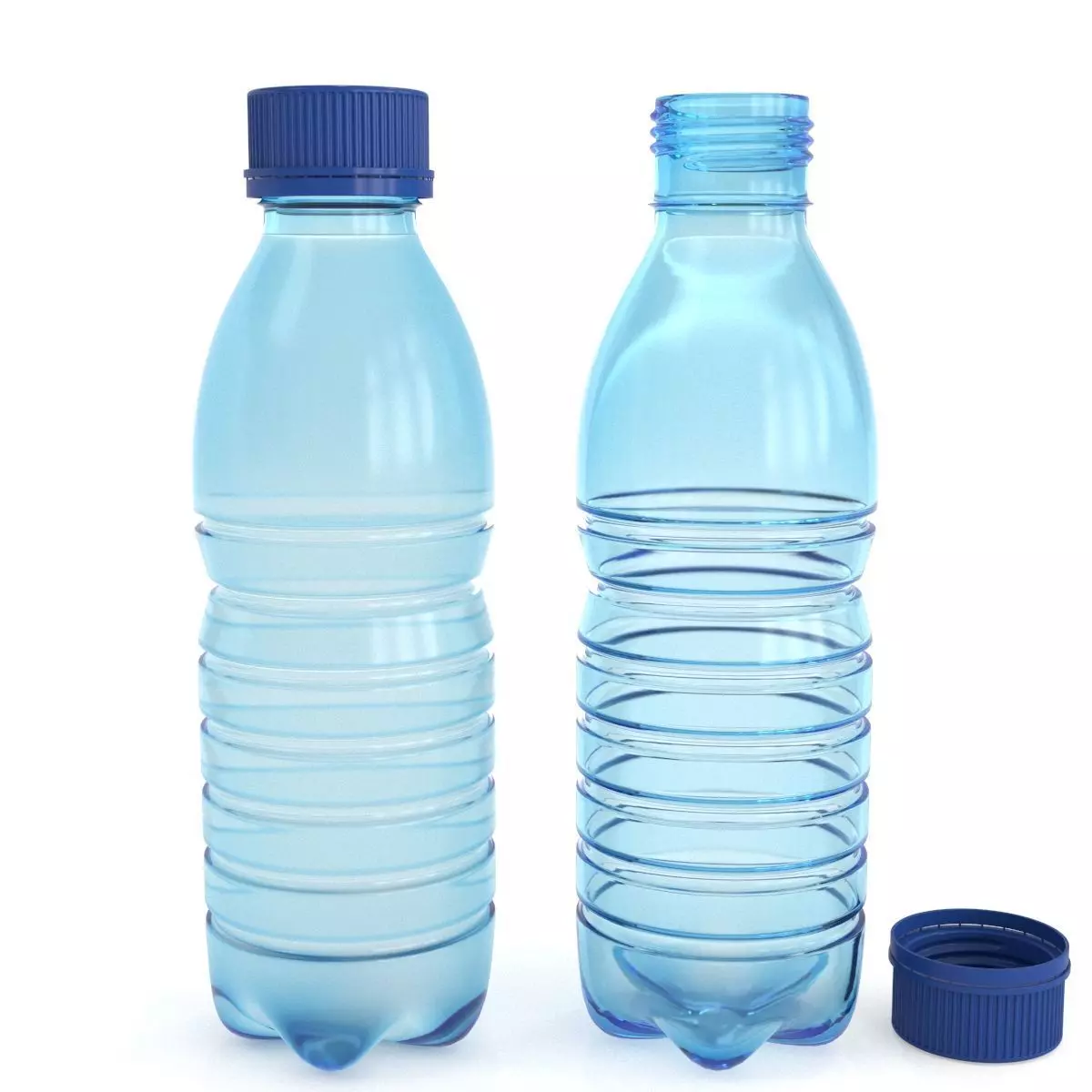 Plastic Water Bottle v7 3d model 3D model_0