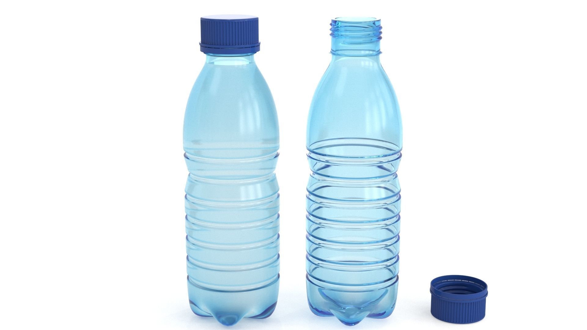 Plastic Water Bottle v7 3d model 3D model_1