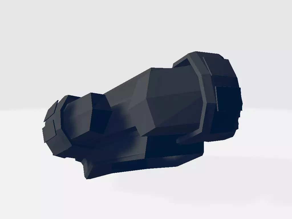 Arm Bag - Military Pouch Low-poly 3D model_0