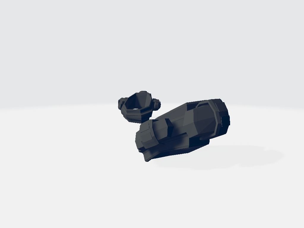 Arm Bag - Military Pouch Low-poly 3D model_4