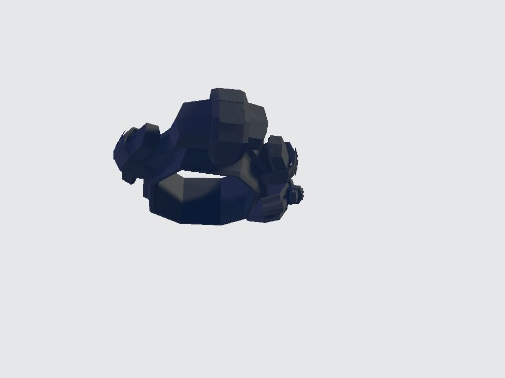 Arm Bag - Military Pouch Low-poly 3D model_3