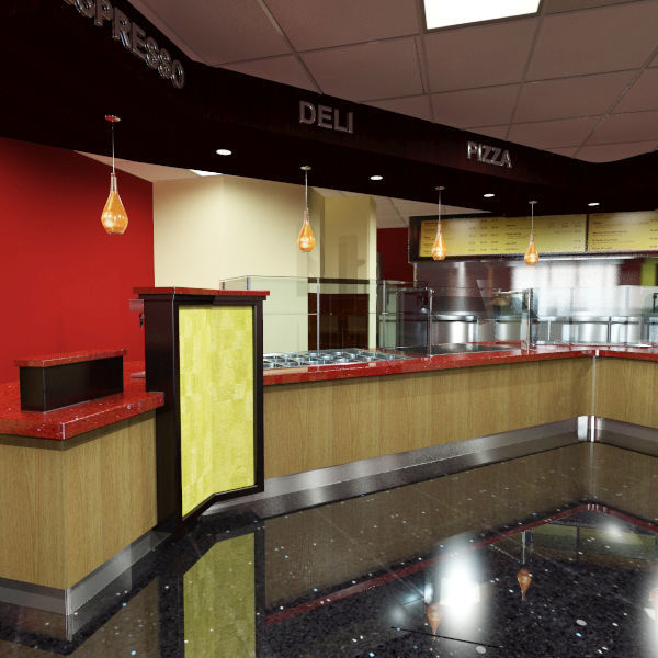 Food Court - Restaurant 3D model_8