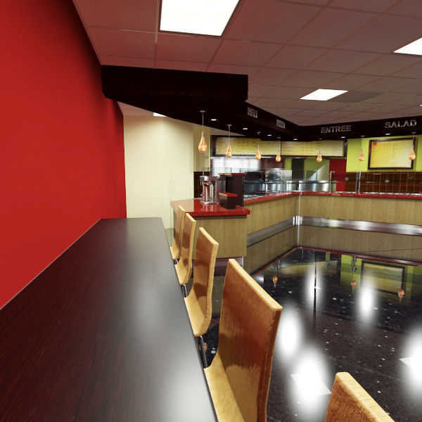 Food Court - Restaurant 3D model_1
