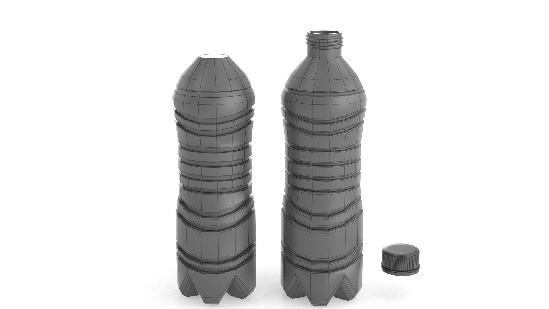 Plastic Water Bottle v9 3d model 3D model_8