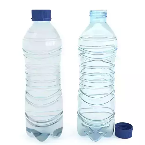 Plastic Water Bottle v9 3d model