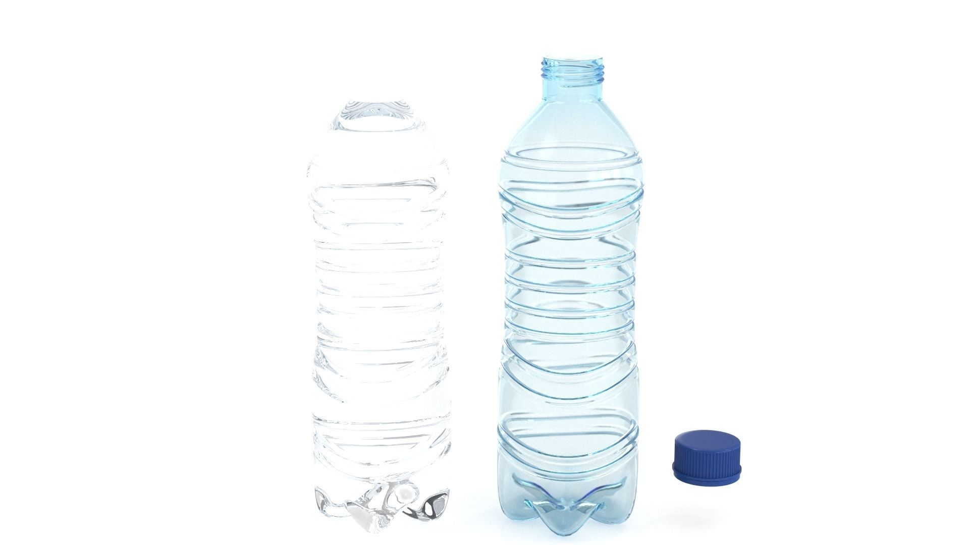 Plastic Water Bottle v9 3d model 3D model_7