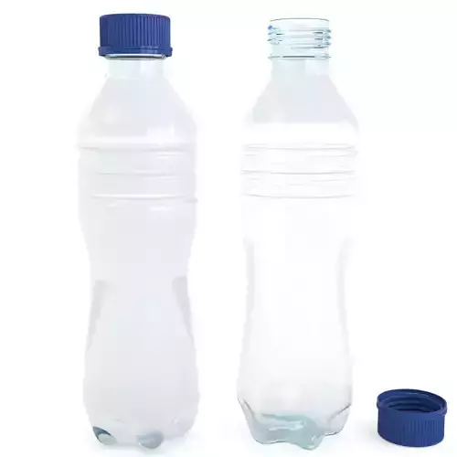 Plastic Water Bottle v10 3d model