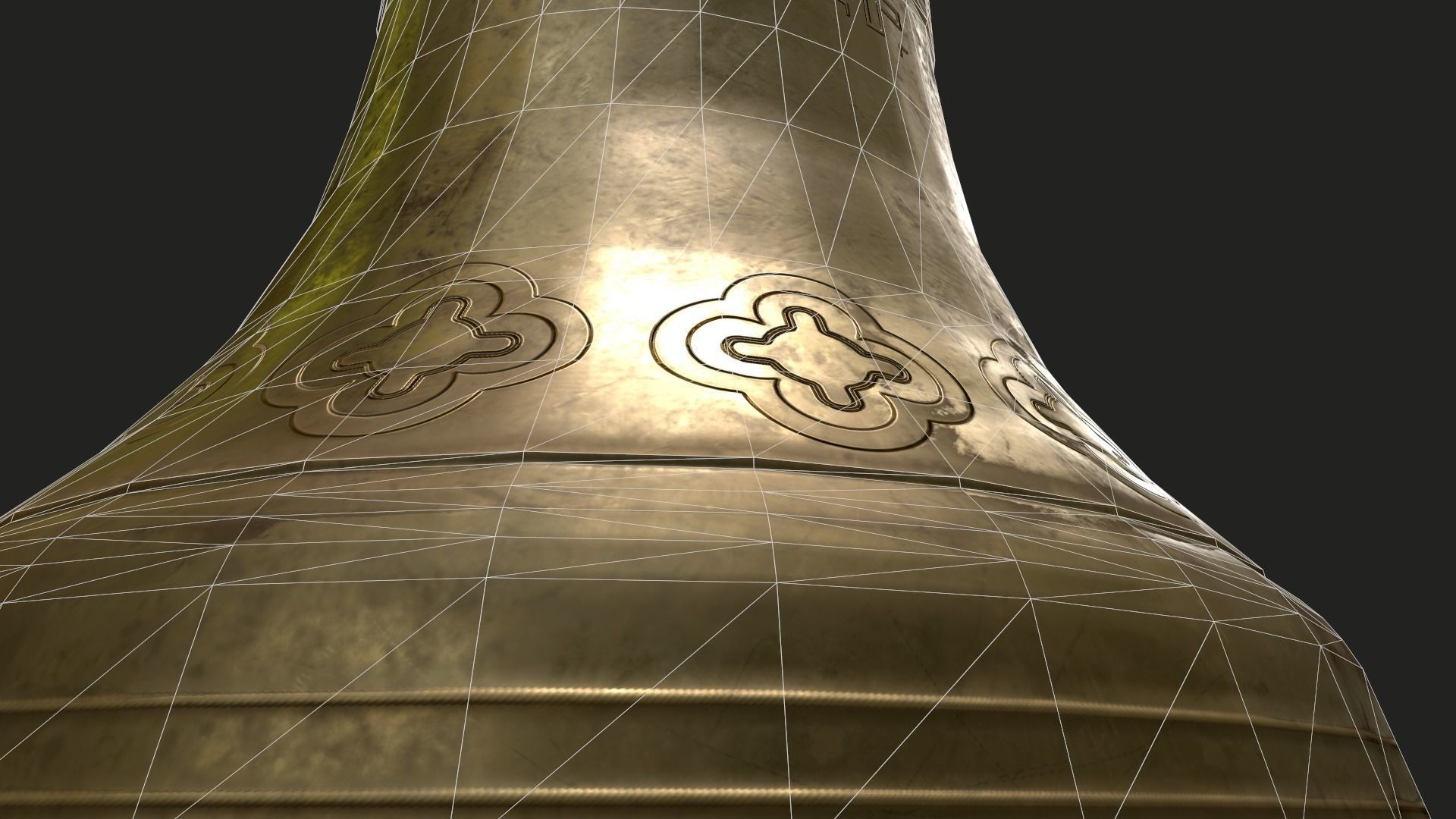 Church Bell Low-poly 3D model_27