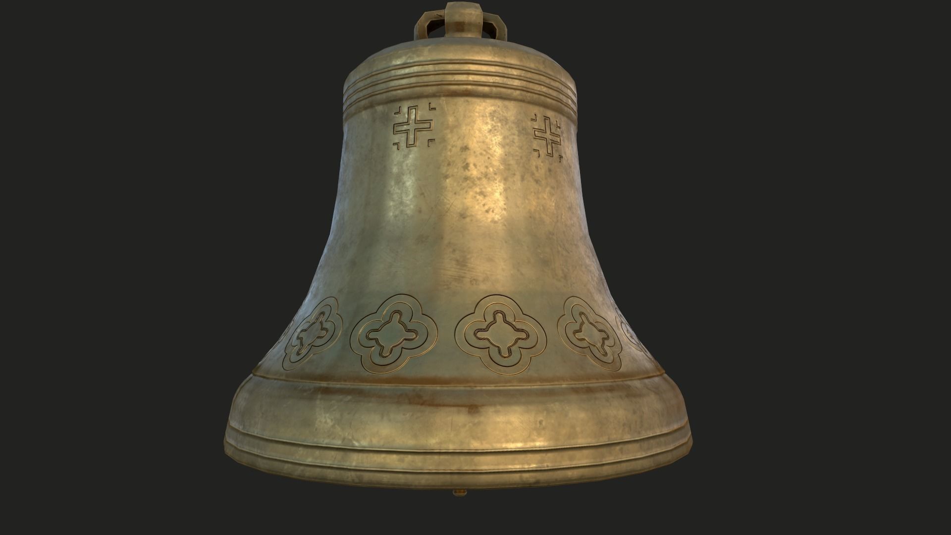 Church Bell Low-poly 3D model_10