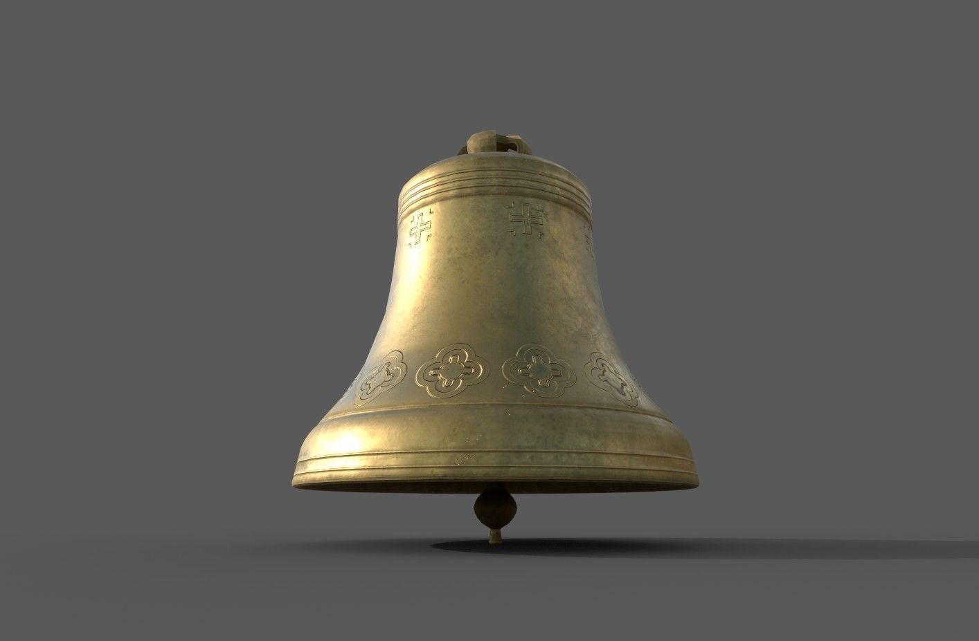 Church Bell Low-poly 3D model_30