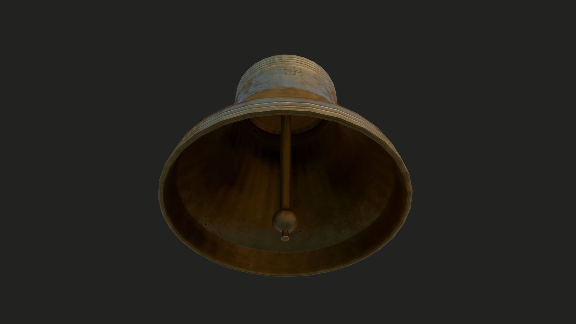 Church Bell Low-poly 3D model_9
