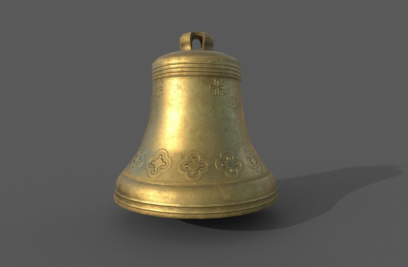 Church Bell Low-poly 3D model_29