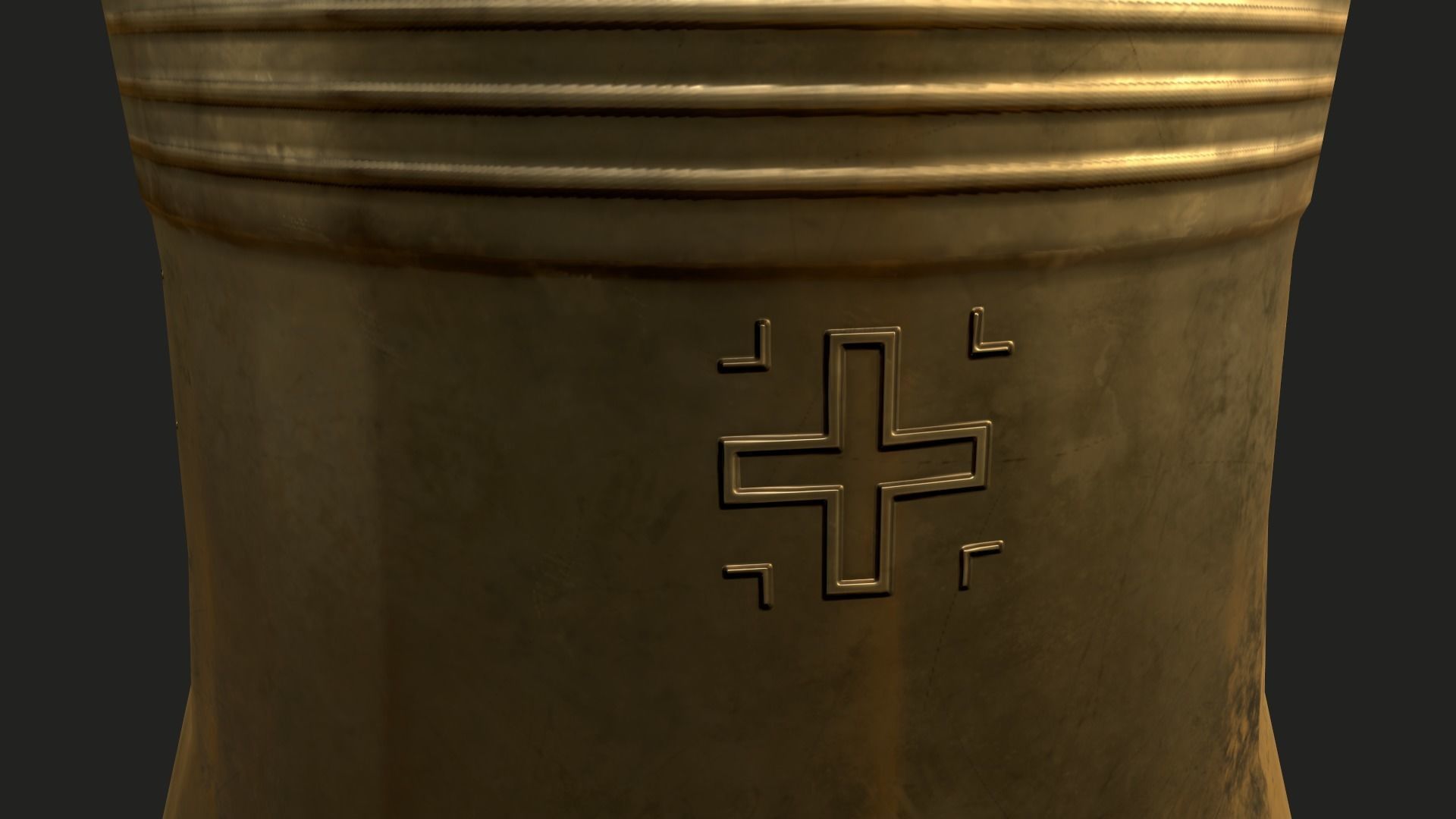 Church Bell Low-poly 3D model_25