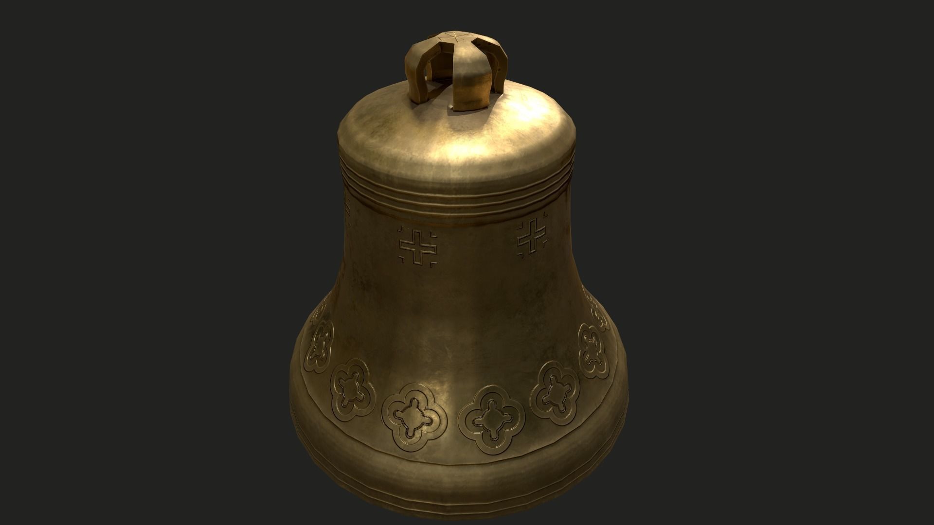 Church Bell Low-poly 3D model_21
