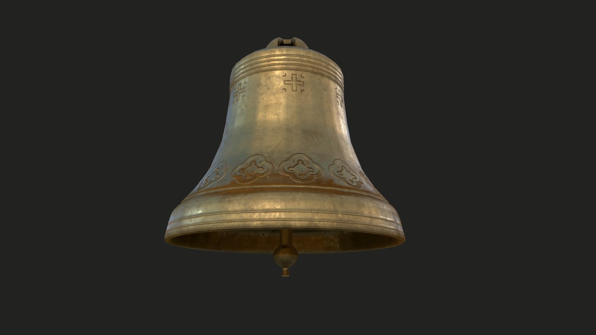 Church Bell Low-poly 3D model_12