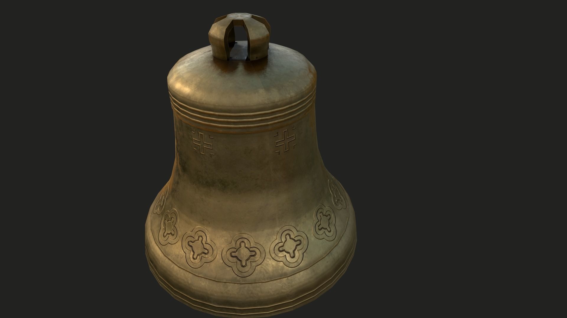 Church Bell Low-poly 3D model_20