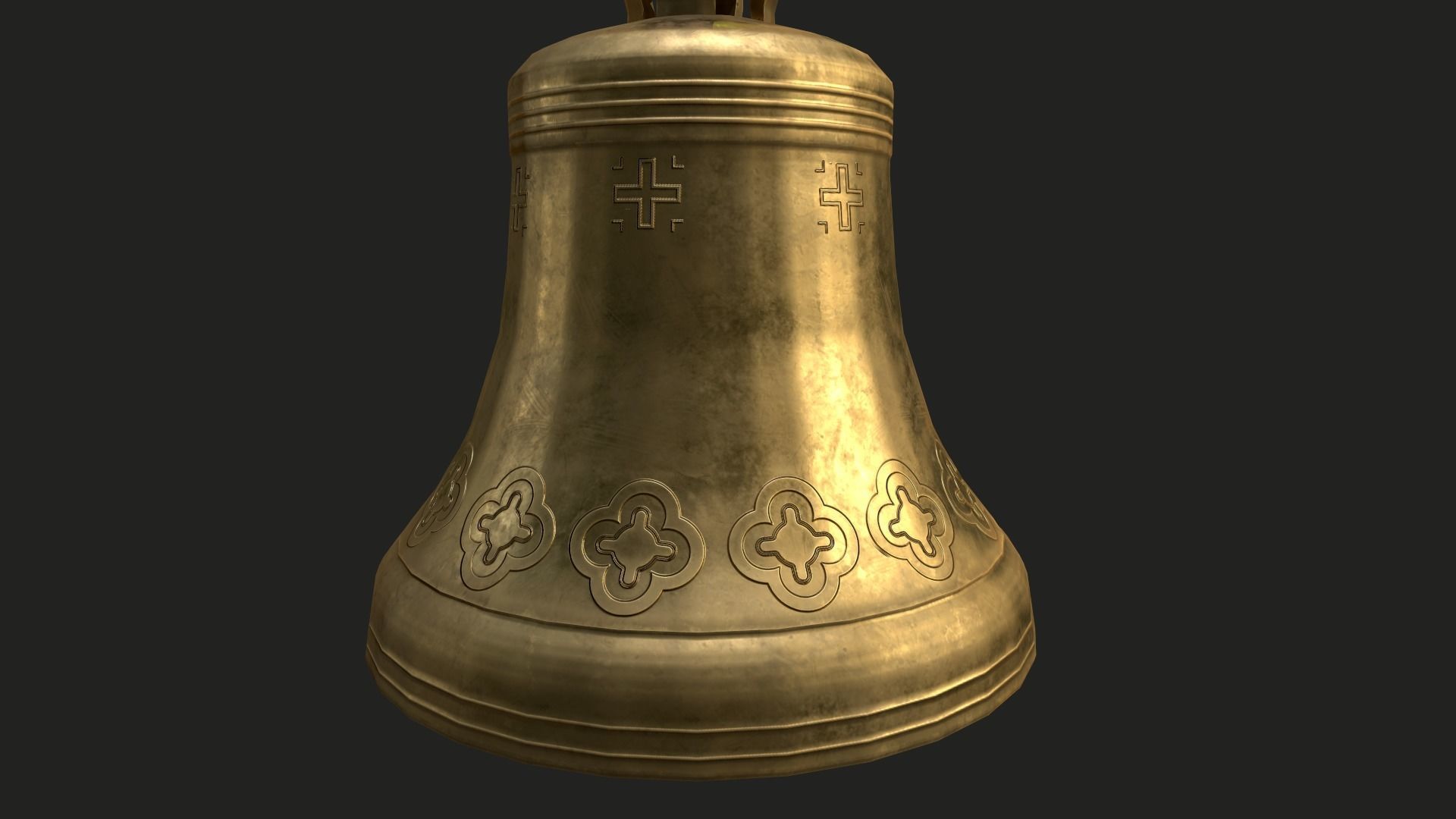 Church Bell Low-poly 3D model_19