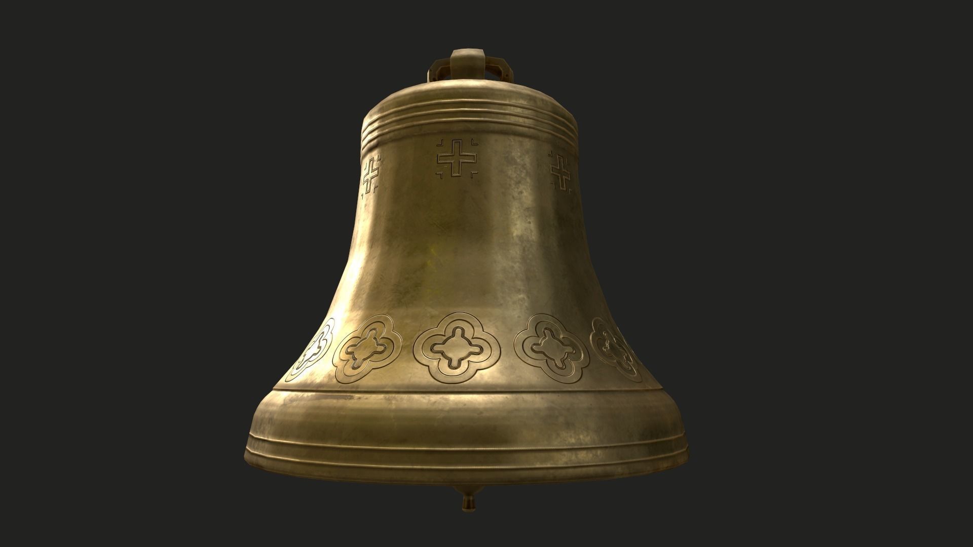Church Bell Low-poly 3D model_22