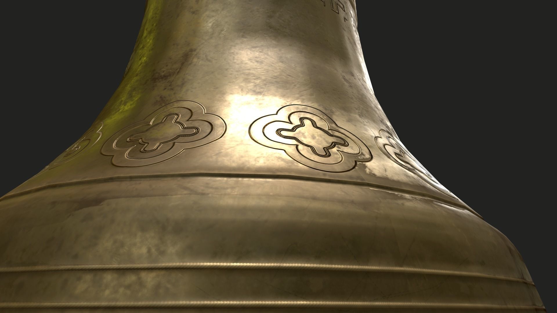 Church Bell Low-poly 3D model_17