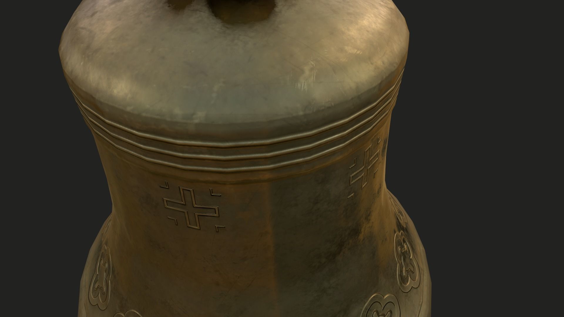 Church Bell Low-poly 3D model_14