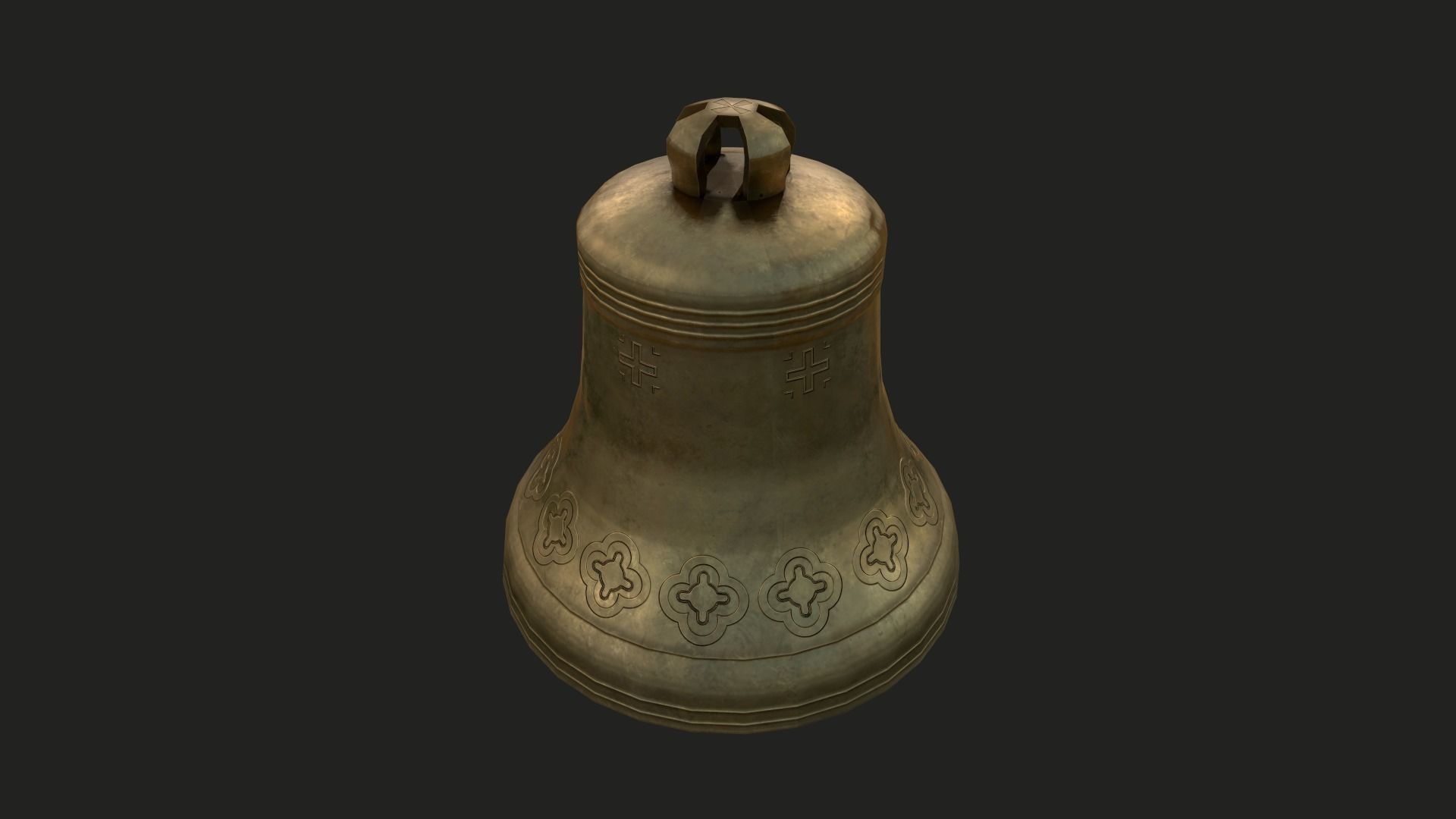 Church Bell Low-poly 3D model_6