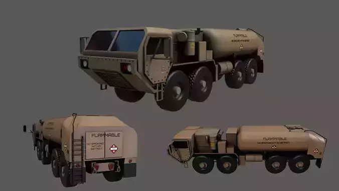 military truck oshkosh m978a4 3d model