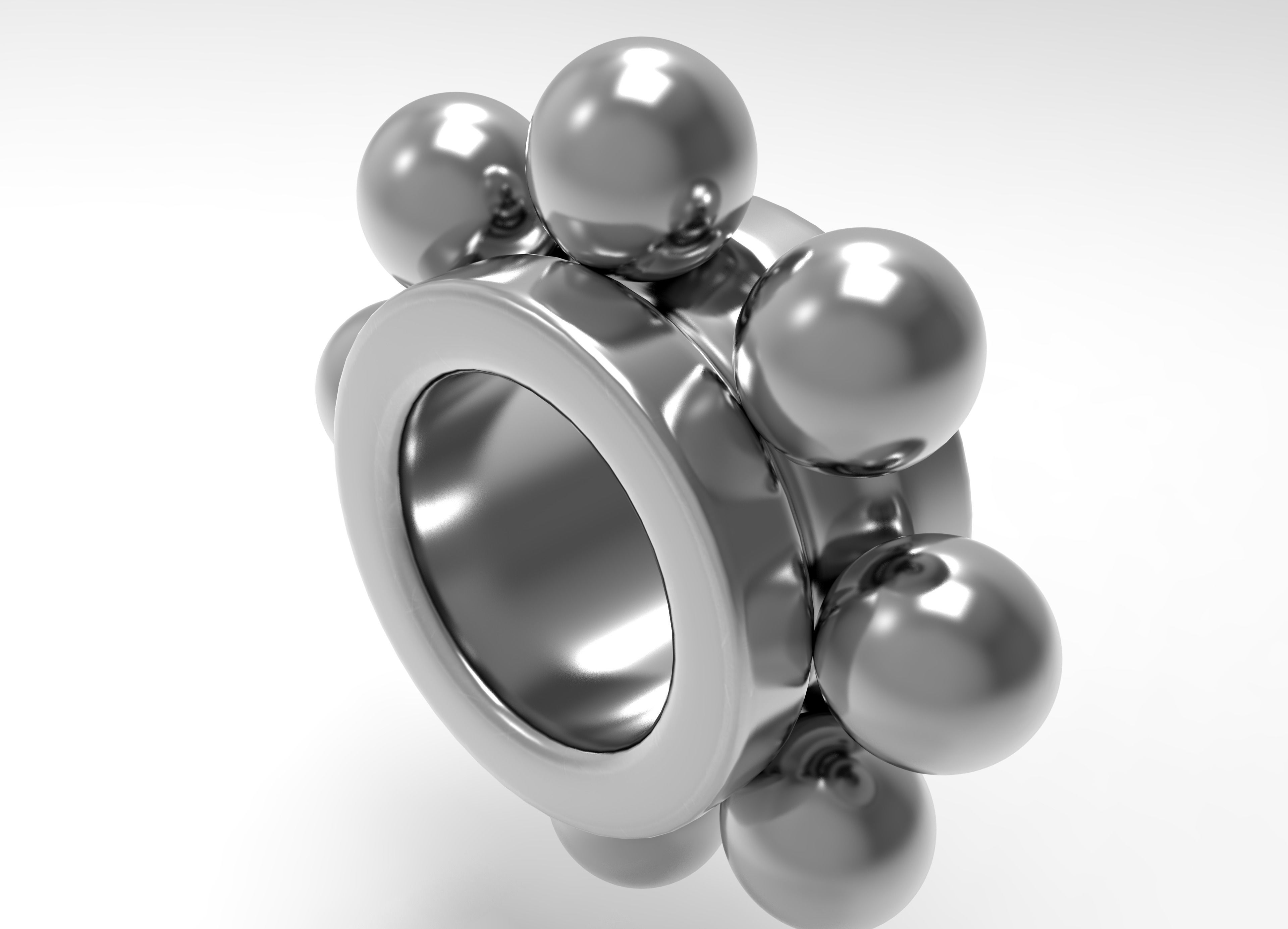 Ball Bearing  Low-poly 3D model_7