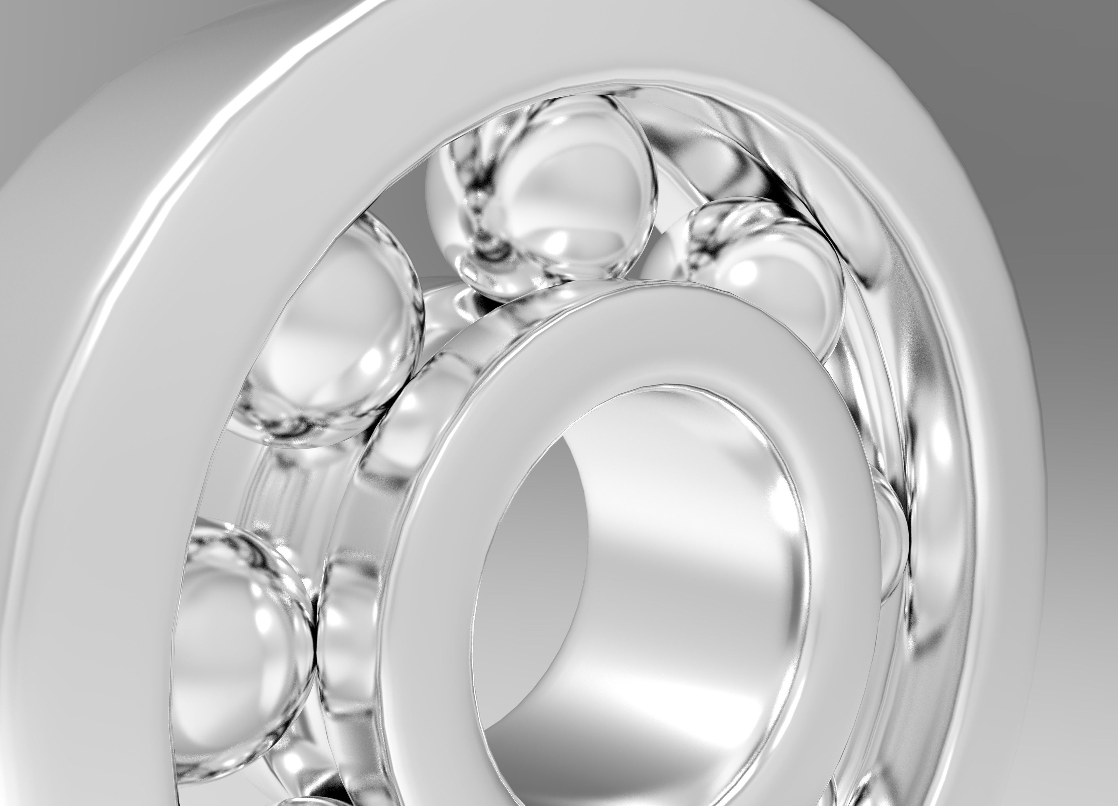 Ball Bearing  Low-poly 3D model_9