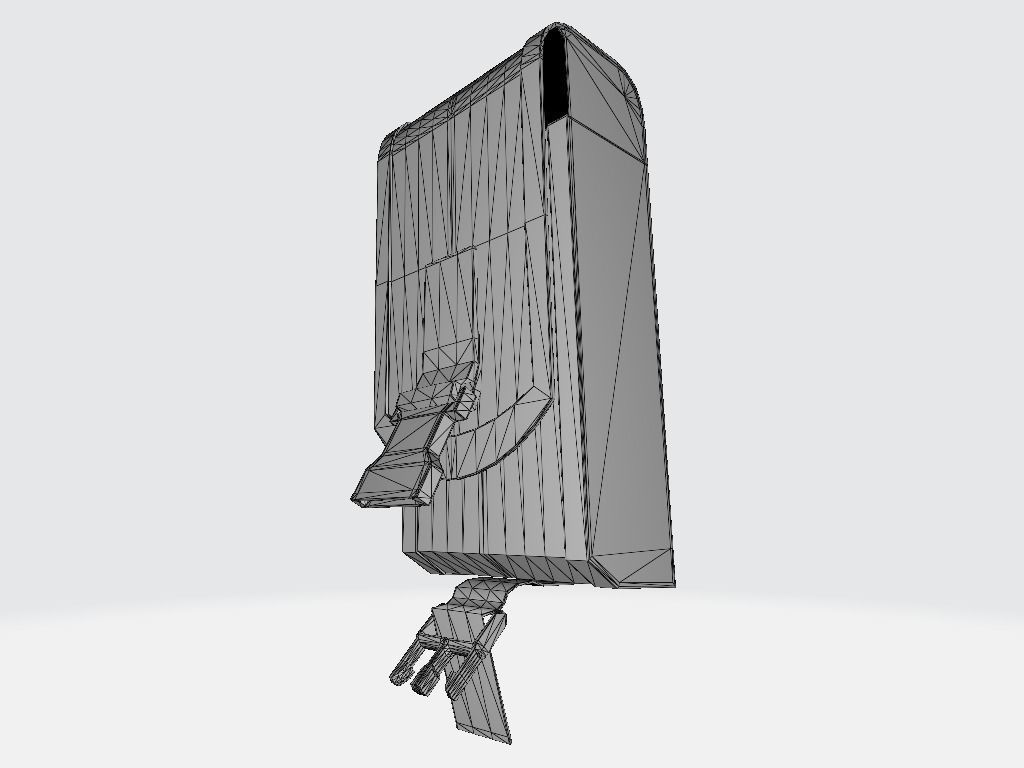 Plexus Big Right Pouche Bag Low-poly 3D model_8