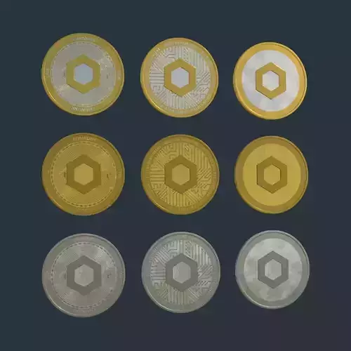 Chainlink LINK - Cryptocurrency Coin 3D model