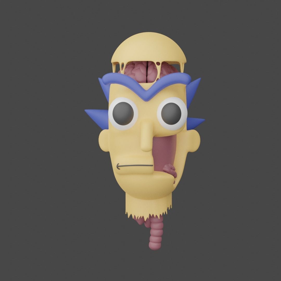 Rik head model 3D model_3