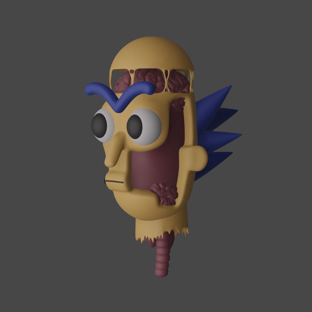 Rik head model 3D model_5