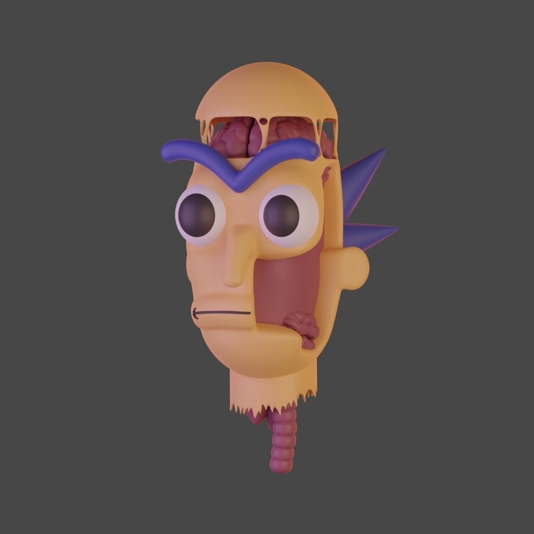 Rik head model 3D model_4