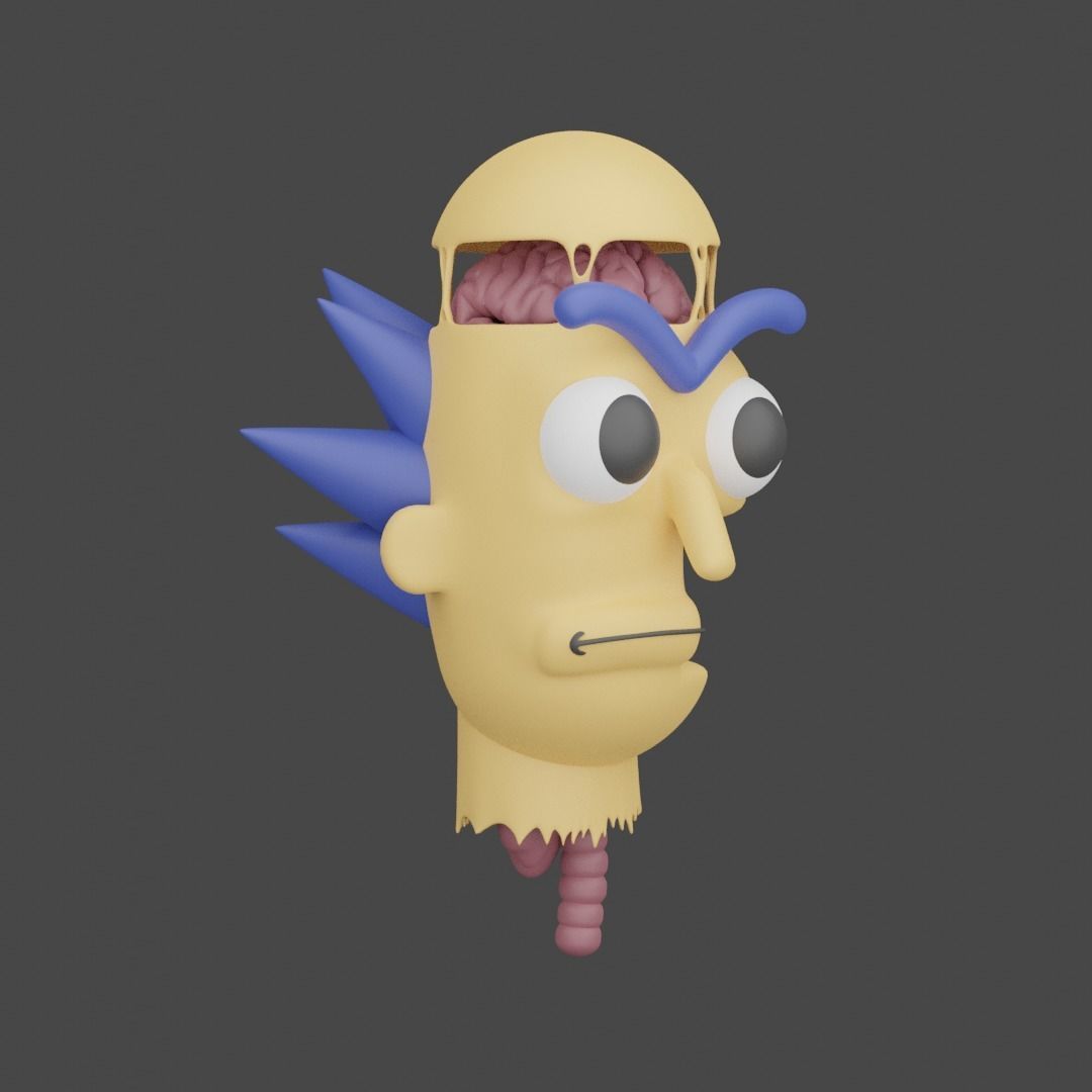 Rik head model 3D model_2