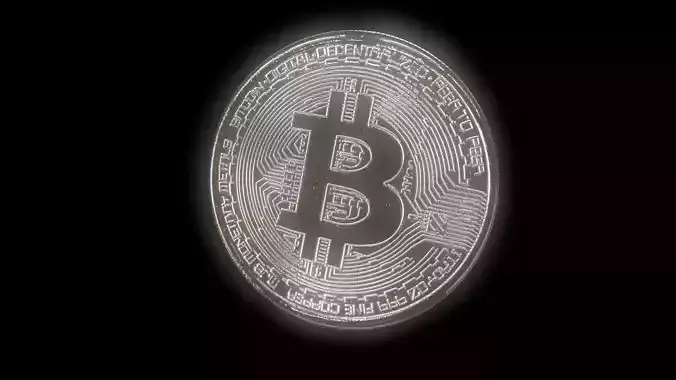 Bitcoin cryptocurrency 3D model