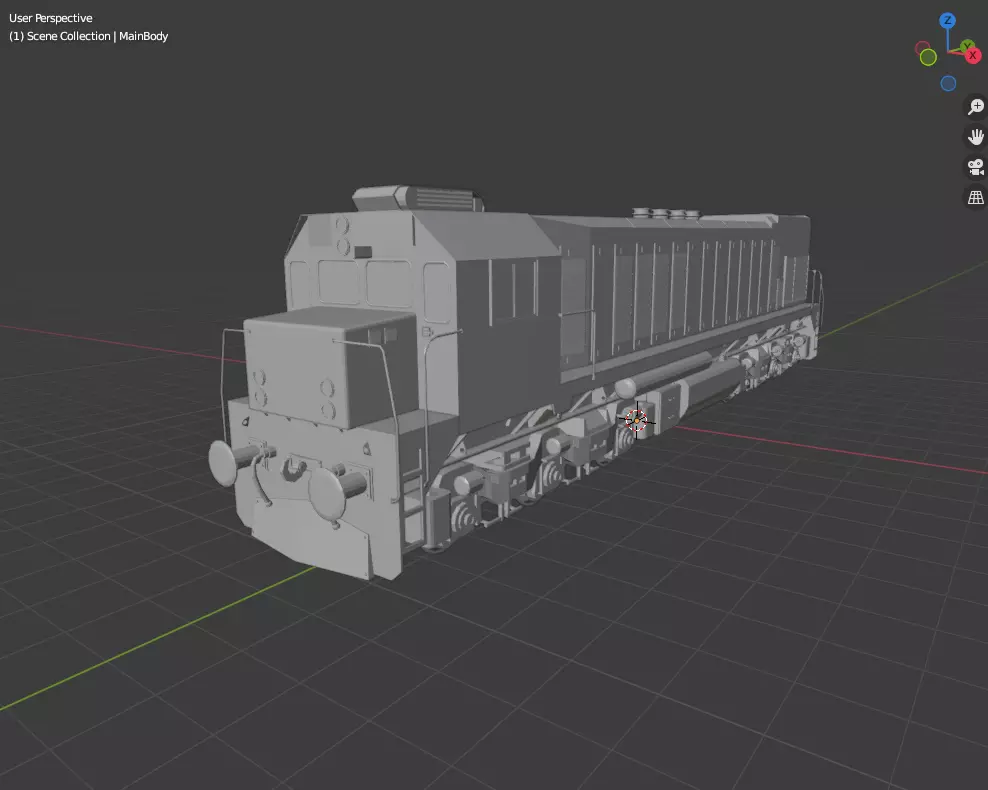 GM Electro Motive Division G26C Export Locomotive Low-poly 3D model_0