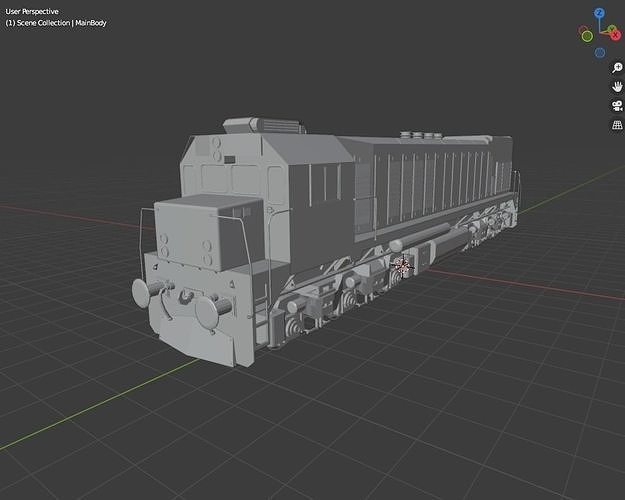 GM Electro Motive Division G26C Export Locomotive Low-poly 3D model