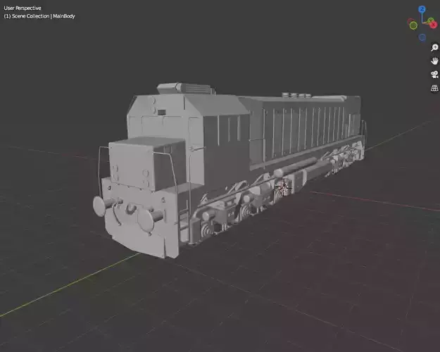 GM Electro Motive Division G26C Export Locomotive Low-poly 3D model