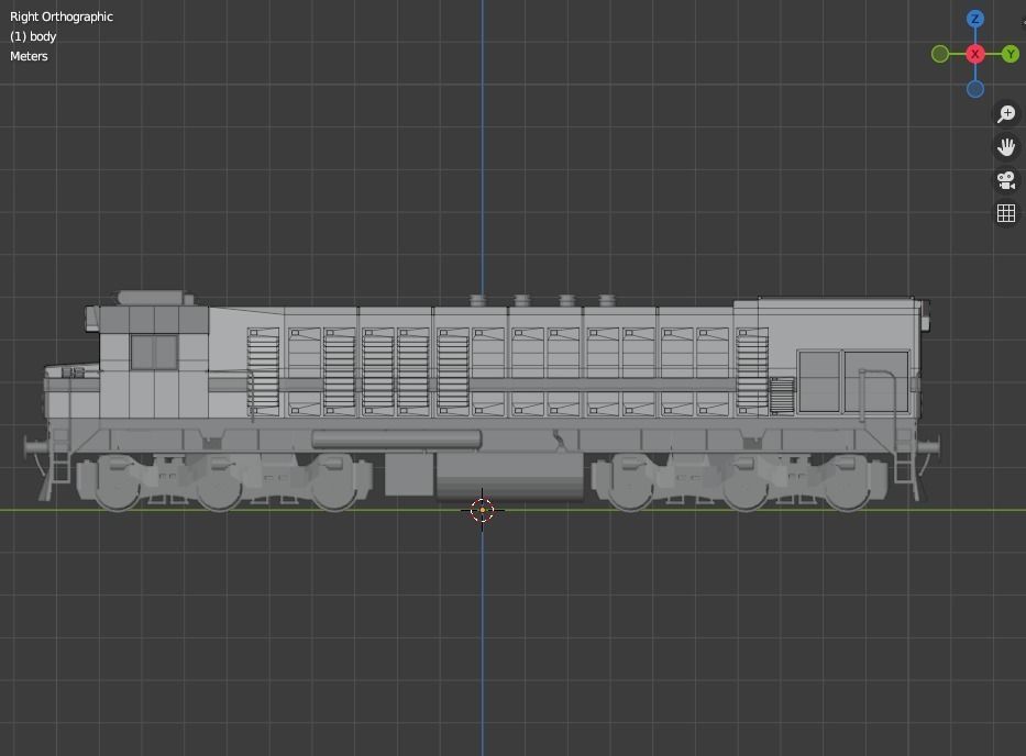 GM Electro Motive Division G26C Export Locomotive Low-poly 3D model_2