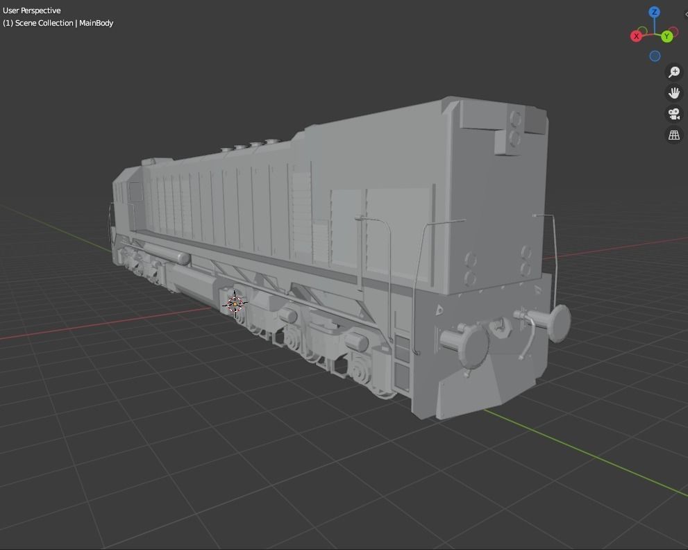 GM Electro Motive Division G26C Export Locomotive Low-poly 3D model_1