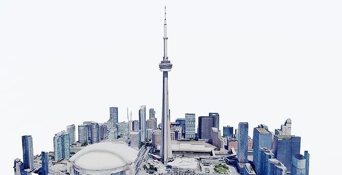 The CN Tower  Low-poly 3D model