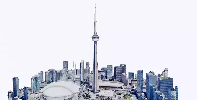 The CN Tower  Low-poly 3D model
