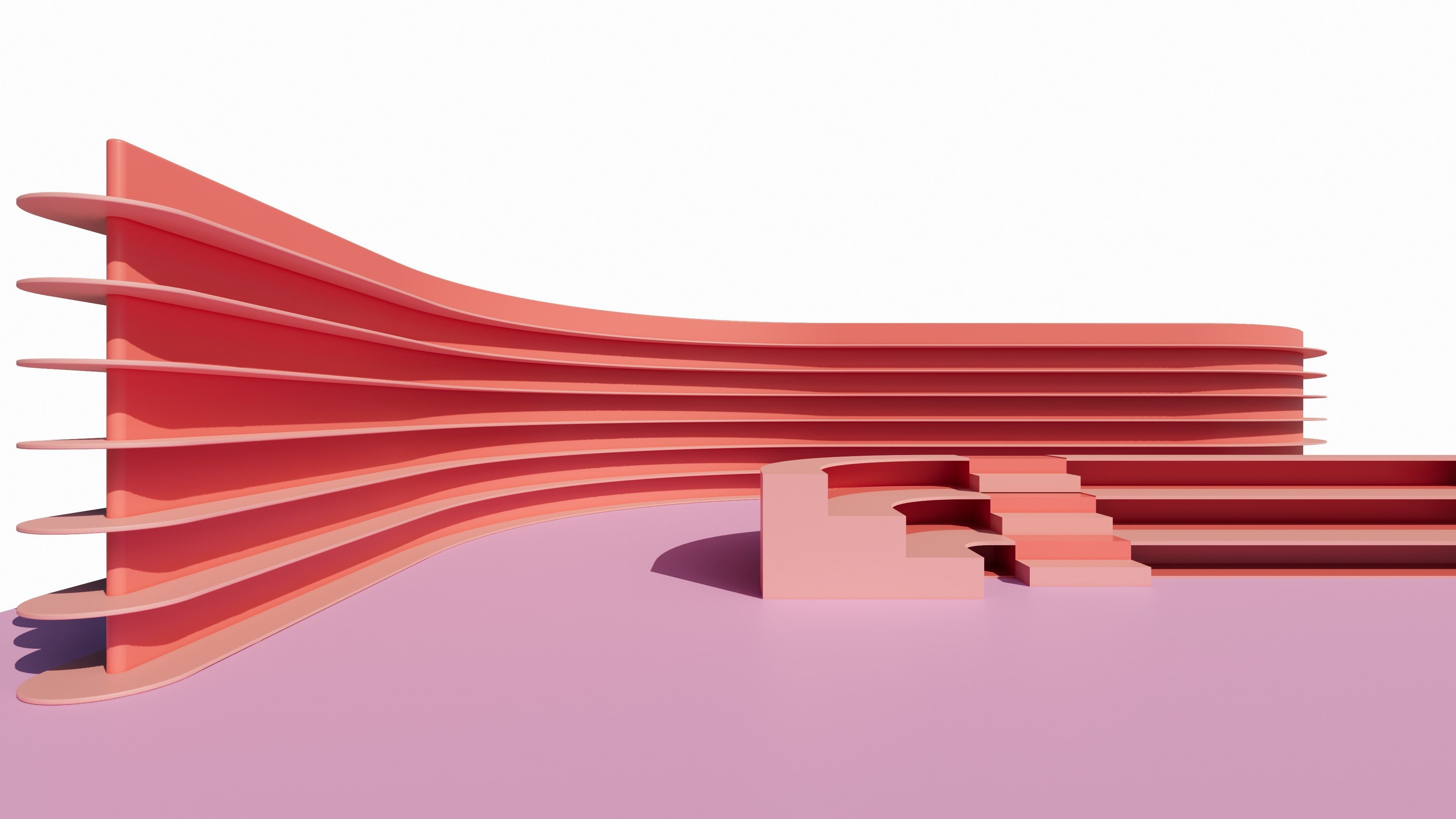 library bookshelf 3D model CGTrader