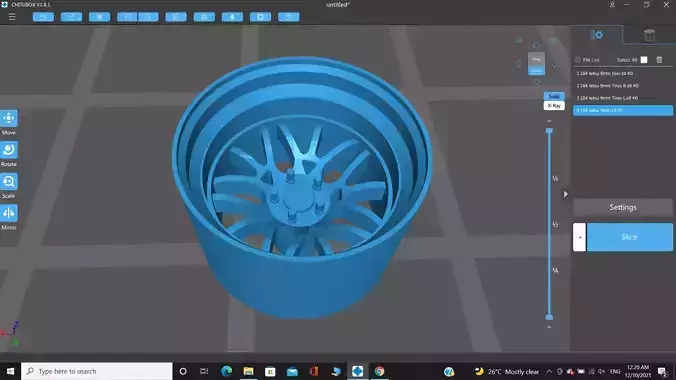 164 scales Tet star Wheel 9 mm