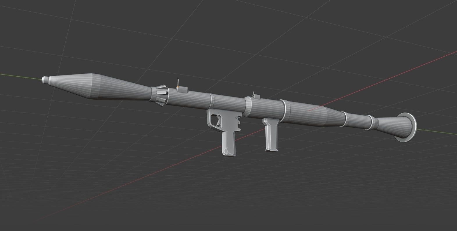 RPG Low Poly grenade launcher Low-poly 3D model_10