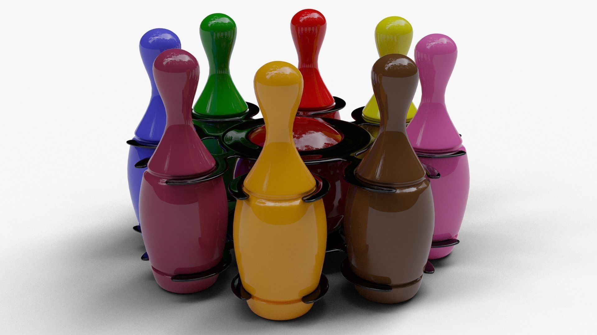 Baby Bowling Set Toy 3D model_2